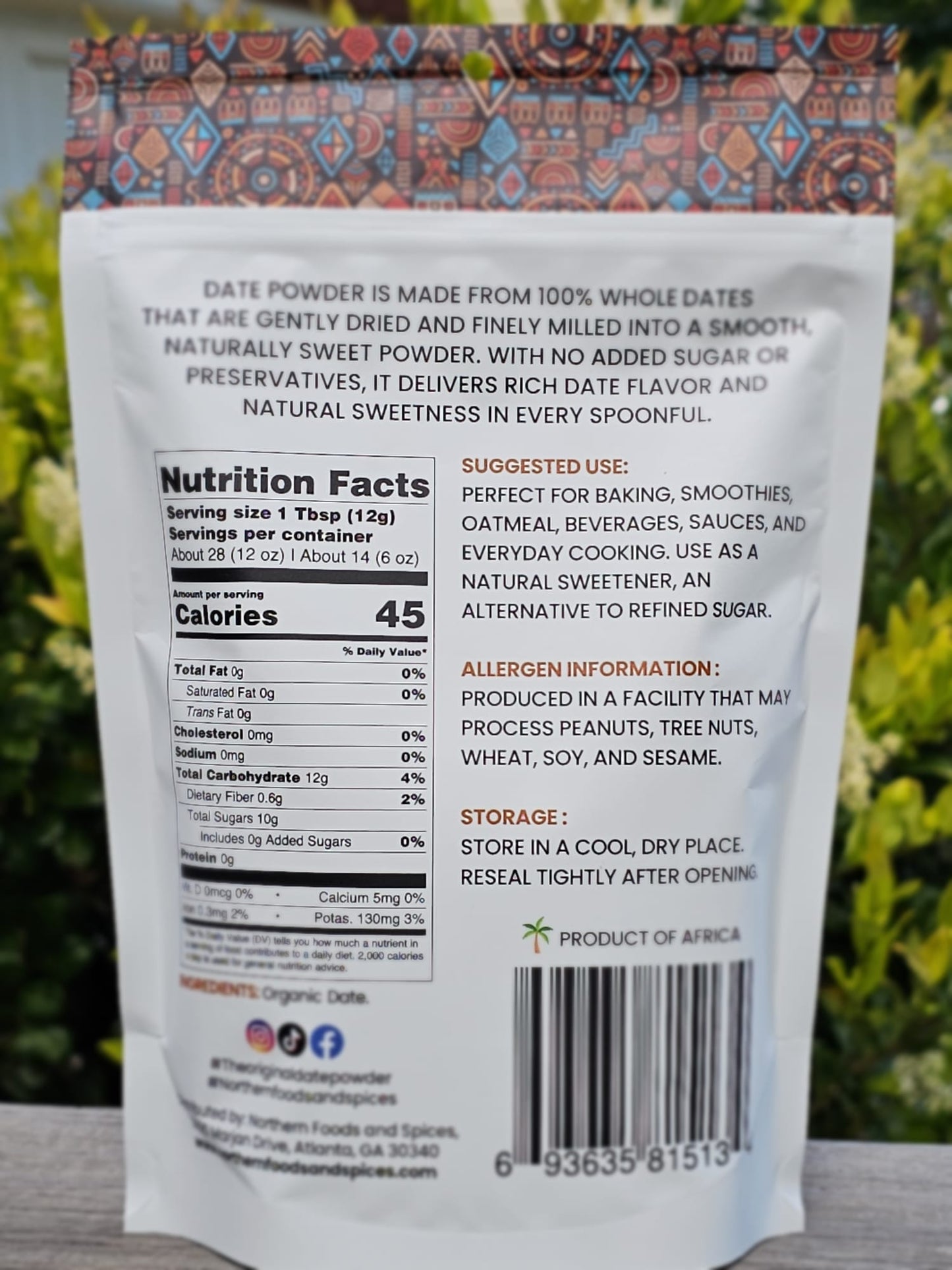 Date Powder (Natural Sugar Alternative) 12 OZ